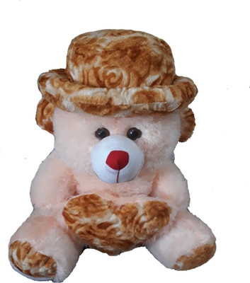 

ATTRACTIVE 80cm Sitting Cap & Heart Teddy Bear For Girls - 80 cm(Cream/Brown)