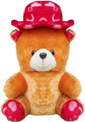 

Mofaro Brown Lovely Teddy Bear - 23 cm(Brown, Red)