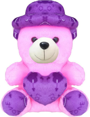 

Mofaro Pink Lovely Teddy Bear - 23 cm(Pink, Purple)