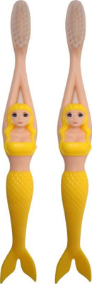 

Bueno Bathroom Accessories for Kids, Creative Cartoon Toothbrush for Childrens, Set of 2, Pack of 1 Soft Toothbrush(Pack of 2)
