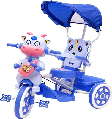 

Oximus Baby Tricycle for Kids with Front Back Basket , Canopy & Parent Handle Recommended for Toddler 1,2,3,4,5 Year Old Children Tricycle for kids (Blue 509-blue-tricycle Tricycle(Blue)