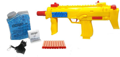 

TALKING GANESHA Dual Mode Water Jelly Shots and Foam Darts Gun Toy , 80 Feet Range + Free 600 Water Jelly Shots(Yellow)