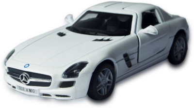 

Emob 1:36 Scale Die Cast Metal White Mercedes Benz Pull Back Car Toy with Openable Doors(Multicolor)