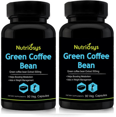 

Nutriosys Green Coffee Been 500mg (Veg Capsules)- Pack of 2(180 No)