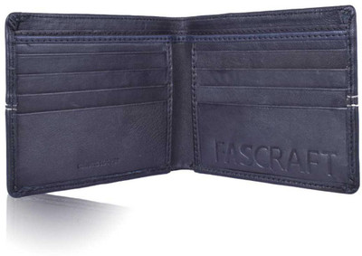 

Fascraft Men Formal Blue Artificial Leather Wallet(8 Card Slots), Black