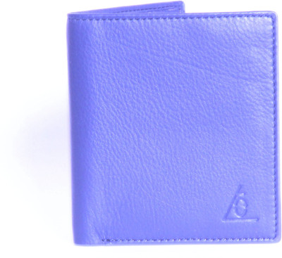 

La Cuero Men Casual Blue, Purple Genuine Leather Wallet(4 Card Slots), Blue with grey inside