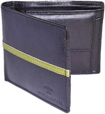 

Nukaichau Men Casual Blue Genuine Leather Wallet(9 Card Slots), Black