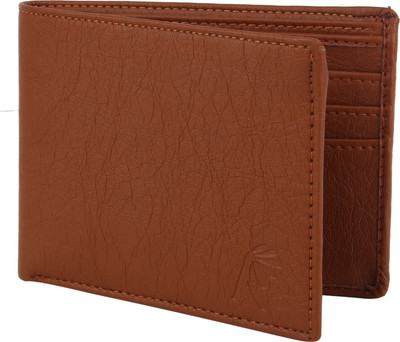 

Wooden Men Formal Tan Artificial Leather Wallet(10 Card Slots)