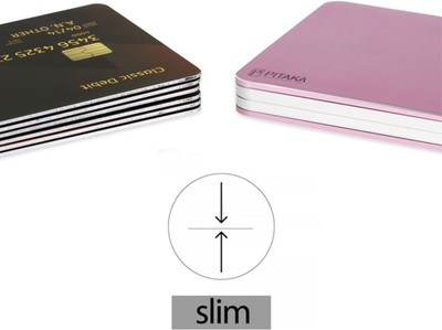 

Pitaka Men Pink Aluminium Wallet(6 Card Slots)