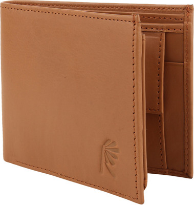 

Wooden Men Casual Tan Genuine Leather Wallet(5 Card Slots)