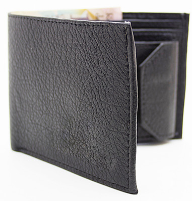 

MS Men Casual Black Artificial Leather Wallet(10 Card Slots)