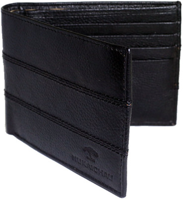 

NUKAICHAU Boys Black Genuine Leather Wallet(10 Card Slots)