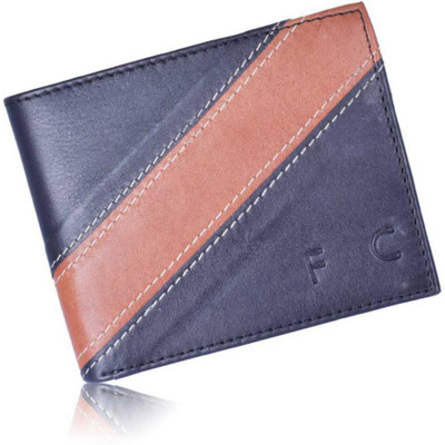 

Fascraft Men Casual Blue, Brown Artificial Leather Wallet(6 Card Slots), Black
