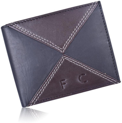 

Fascraft Men Formal Blue, Brown Artificial Leather Wallet(8 Card Slots), Black