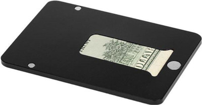 

Pitaka Men Black Aluminium Card Holder(1 Card Slot), Black - plain