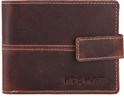 

Hide Hunt Men Casual Brown Genuine Leather Wallet(5 Card Slots)