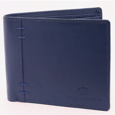 

Nukaichau Men Casual Blue Genuine Leather Wallet(9 Card Slots)