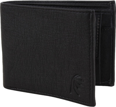 

Wooden Men Formal Black Artificial Leather Wallet(6 Card Slots)