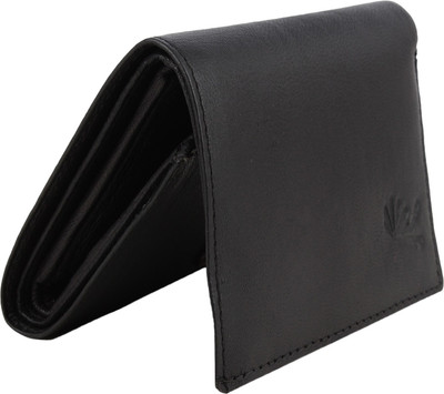 

Wooden Men Casual Black Genuine Leather Wallet(4 Card Slots)