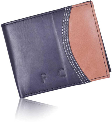 

Fascraft Men Casual Tan, Blue Artificial Leather Wallet(8 Card Slots), Black