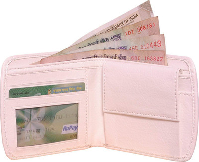

DN Enterprises Men Casual Pink Genuine Leather Wallet(8 Card Slots), White