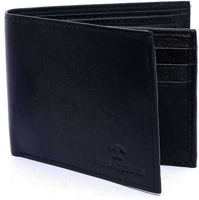 

Nukaichau Men Casual Black Genuine Leather Wallet(9 Card Slots)