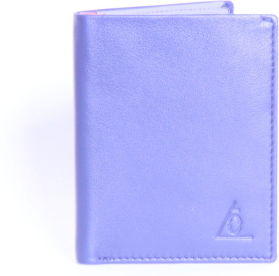 

La Cuero Men Casual Purple Genuine Leather Wallet(4 Card Slots), Blue with grey and tan inside