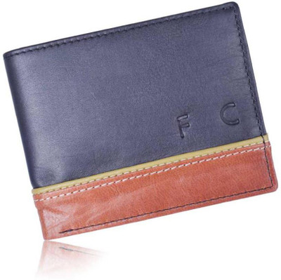 

Fascraft Men Casual Blue, Brown Artificial Leather Wallet(8 Card Slots), Black