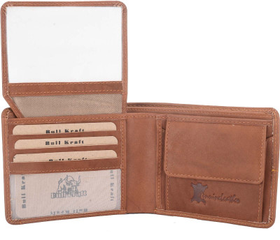 

Bull Kraft Men Maroon Genuine Leather Wallet(6 Card Slots), Tan