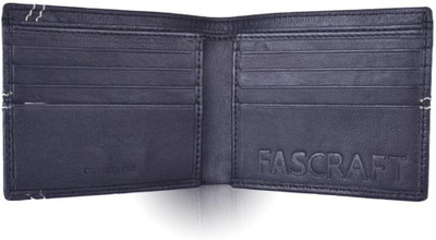 

Fascraft Men Casual Blue Artificial Leather Wallet(8 Card Slots), Black