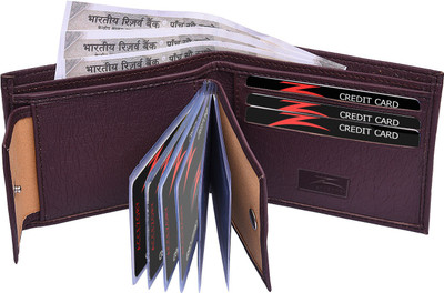 

Accezory Men Casual Brown Artificial Leather Wallet(9 Card Slots)