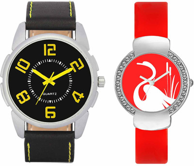 

VALENTIME VL25VT25 New Latest Stylish Designer Collection Leather Combo Couple Fancy Diamond Casual Best Offer Watch - For Men & Women