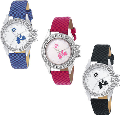 

rexan stylish dimond dial coupal combo watch for girls& women fx-421-422-423 Watch - For Women