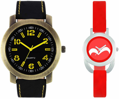 

VALENTIME VL33VT19 New Latest Stylish Designer Collection Leather Combo Couple Fancy Casual Best Offer Watch - For Men & Women