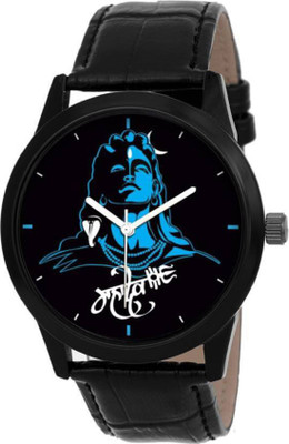 

Rage Enterprise Printed Blue MAHADEV Dial Black Leather Strap Boys Watch - For Men & Women