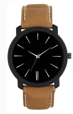 

HKG Men Professional Black Dial Coffee Lather Balt Analog Watch - For Men