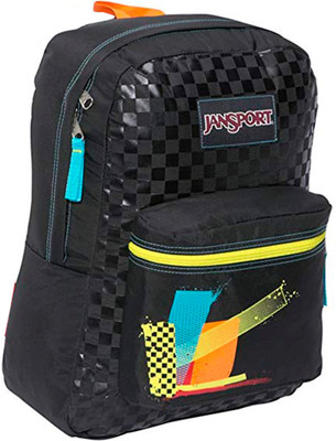 

JanSport SUPER FX 25 L Backpack(Multicolor), Black/neon splatter shape