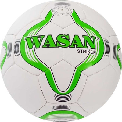 

Wasan Striker Football with free pump Football - Size: (Pack of 1, White, Green