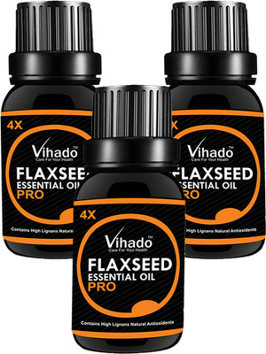 

VIHADO Flax seed Oil 4X PRO 100% Pure & Natural Essential Oil | Flaxseed Essential Oil | Flax seed Oil For Skin | Flaxseed Oil For Weight Loss | Cold Pressed Flax seed Oil |Organic Flaxseed Oil | Linseed Oil | Flaxseed Oil For Cooking | Lin seed oil - 15 