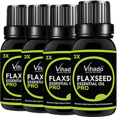

VIHADO 100% pure and natural Cold Pressed Flaxseed Oil 3X PRO 30 ML (PACK OF 4)(30 ml)