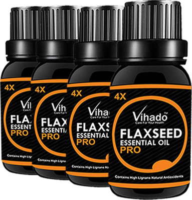 

VIHADO 100% pure and natural Cold Pressed Flaxseed Oil 4X PRO 10 ML (PACK OF 4)(10 ml)