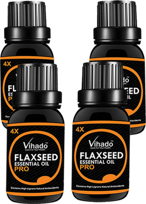 

VIHADO 100% Pure Flax Seed Oil 4X PRO (15 ML) (Pack of 4)(15 ml)