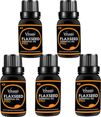 

VIHADO Flax seed Oil 4X PRO 100% Pure & Natural Essential Oil | Flaxseed Essential Oil | Flax seed Oil For Skin | Flaxseed Oil For Weight Loss | Cold Pressed Flax seed Oil |Organic Flaxseed Oil | Linseed Oil | Flaxseed Oil For Cooking | Lin seed oil - 10 