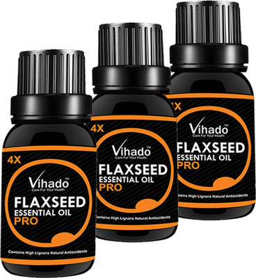 

VIHADO 100% Pure Flax Seed Oil 4X PRO (15 ML) (Pack of 3)(15 ml)