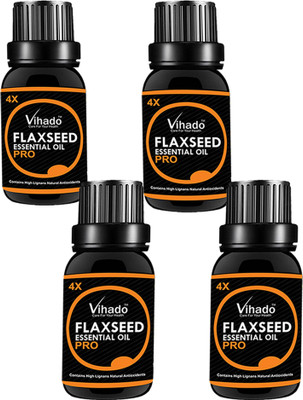 

VIHADO Flax seed Oil 4X PRO 100% Pure & Natural Essential Oil | Flaxseed Essential Oil | Flax seed Oil For Skin | Flaxseed Oil For Weight Loss | Cold Pressed Flax seed Oil |Organic Flaxseed Oil | Linseed Oil | Flaxseed Oil For Cooking | Lin seed oil - 10 