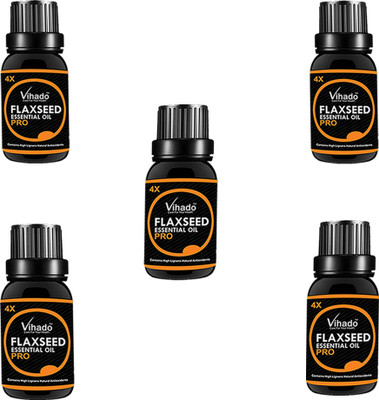 

VIHADO 100% Pure Flax Seed Oil 4X PRO (10 ML) (Pack of 5)(10 ml)