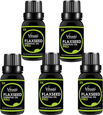 

VIHADO Flax seed Oil 3X PRO 100% Pure & Natural Essential Oil | Flaxseed Essential Oil | Flax seed Oil For Skin | Flaxseed Oil For Weight Loss | Cold Pressed Flax seed Oil |Organic Flaxseed Oil | Linseed Oil | Flaxseed Oil For Cooking | Lin seed oil - 30 