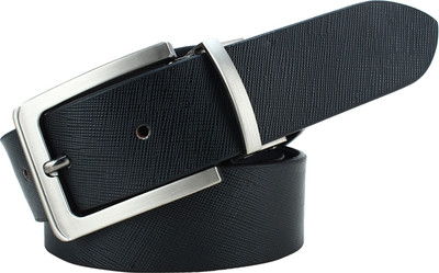 

Wooden Men Formal Black Genuine Leather Belt