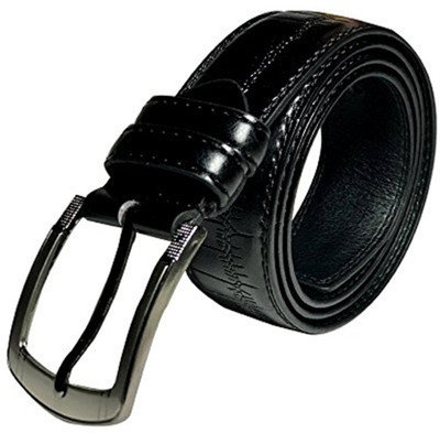 

OODI Men Casual Black Genuine Leather Belt