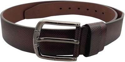 OODI Men Formal Brown Genuine Leather Belt